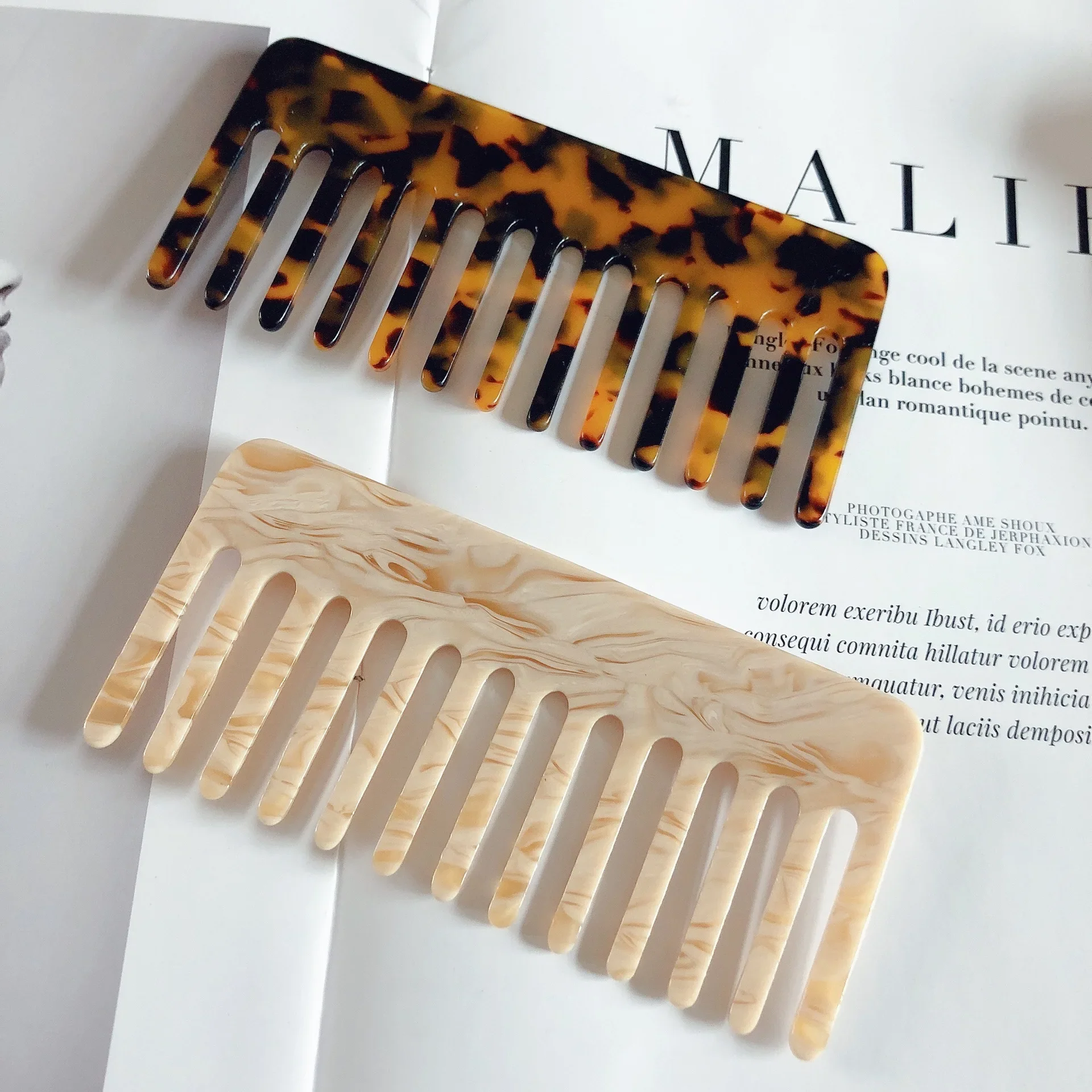 Hair Care Korean - Корейская модная ацетатная цветная Расческа для