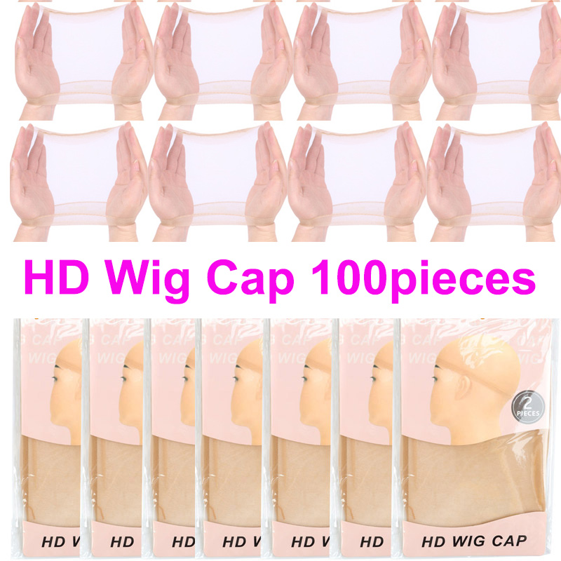 Wig Cap Stocking - 100 шт., женские ультратонкие невидимые прозрачные