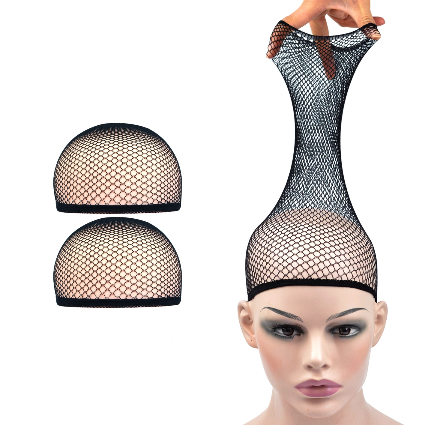 Wig Cap Stocking - 2-х шт., сетка для волос, открытая