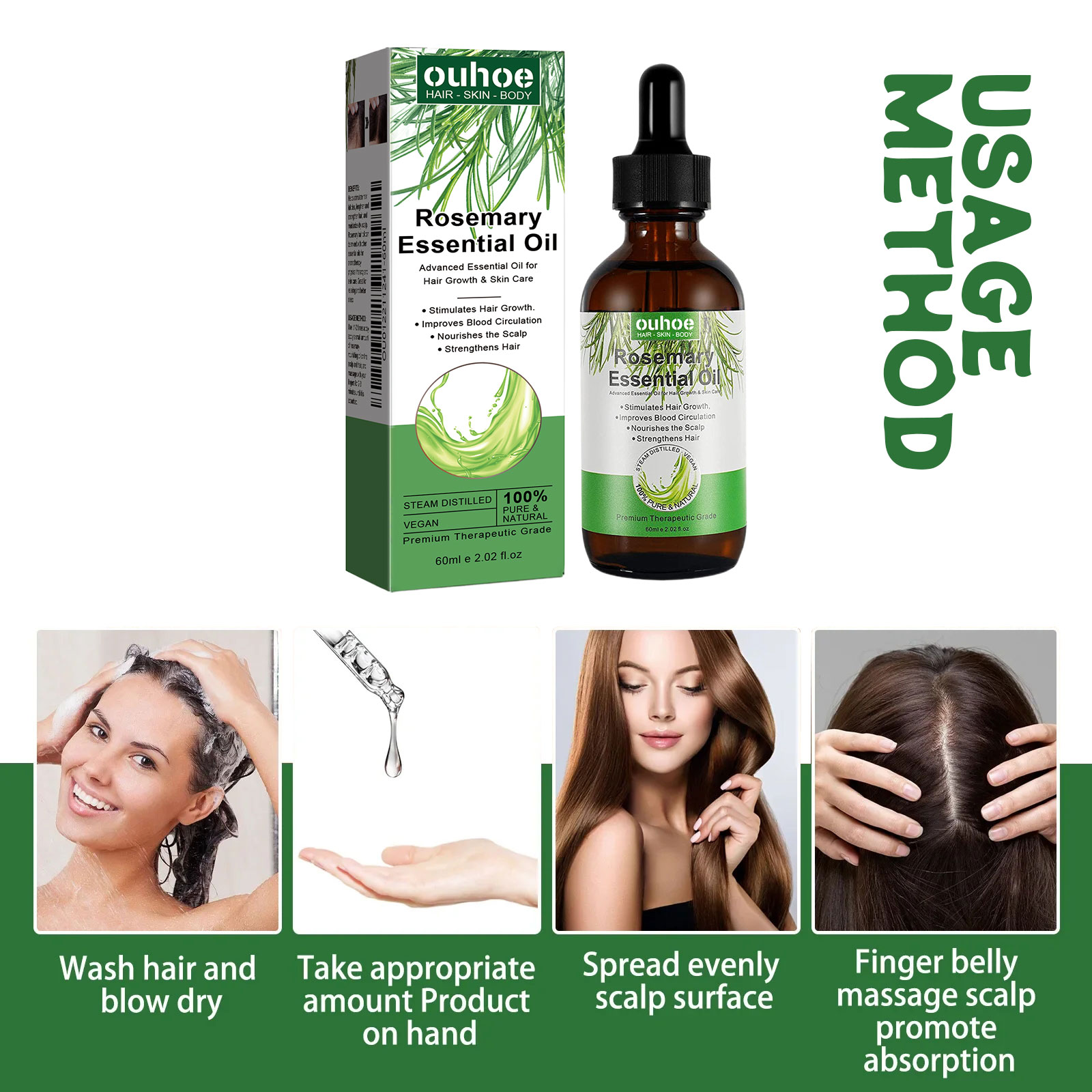 Масло для роста волос с розмар – обзор и цена Hair Care Ouai