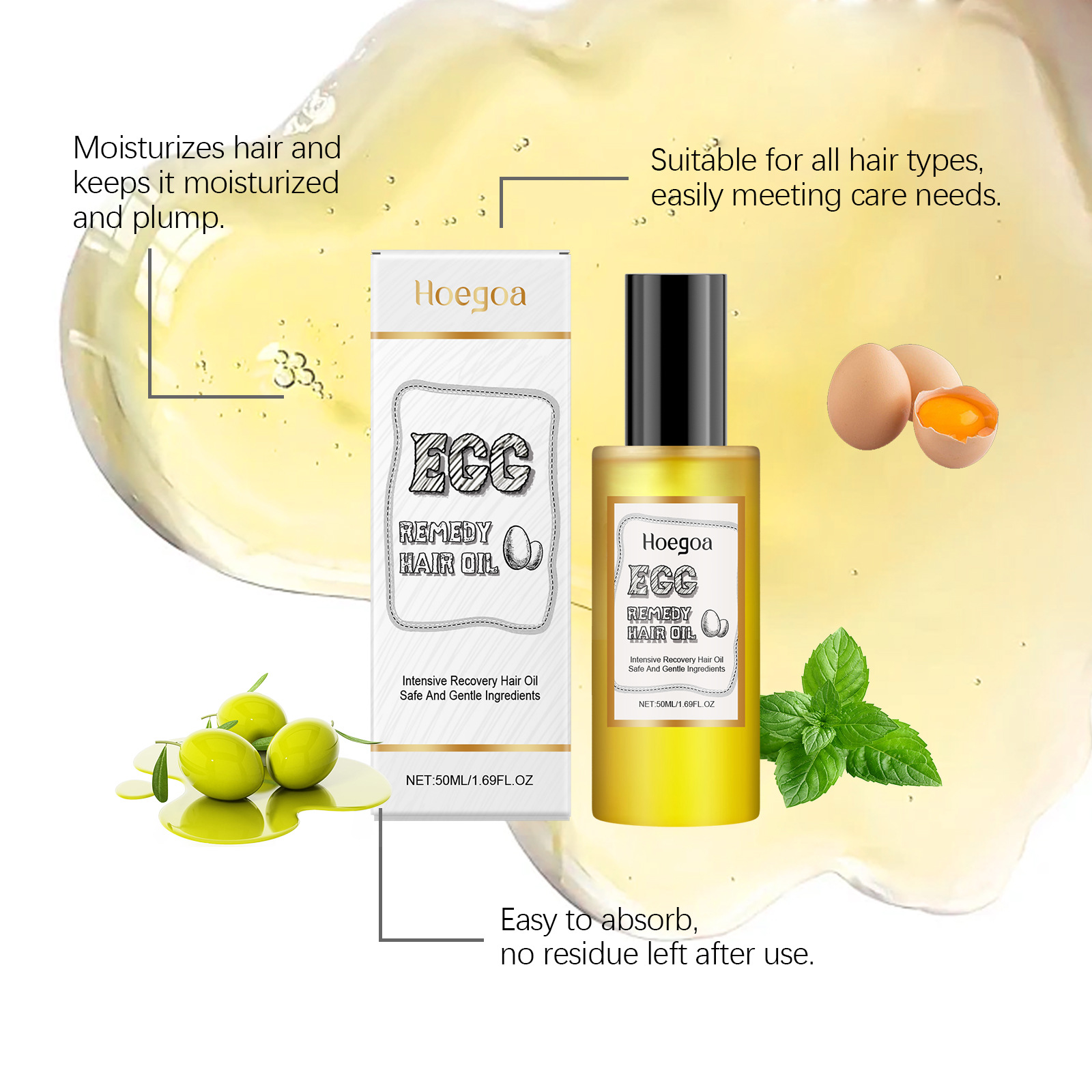 Масло для волос Egg Remedy, во – обзор и цена Hair Care Natur